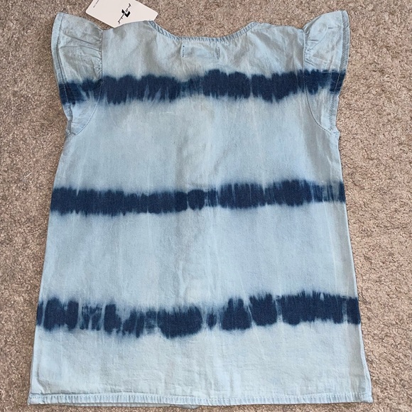 Little Girls 7  For All Mankind Sleeveless Shirt - Picture 3 of 4